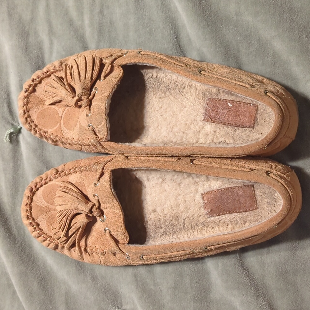 Women's Coach Shearling Loafers Size 8.5